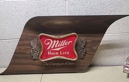Vintage Miller High Life Lighted Beer Sign 25" x 12" The Champagne Of Be... - $109.89