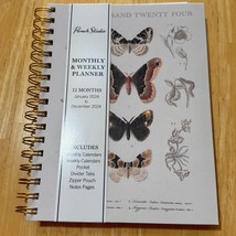 2024 Planner Punch Studio Weekly Layouts Monthly Calendar Notes Pockets Bttrfly - £29.49 GBP