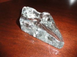 vintage heavy clear glass cigar ashtray 8.5" L X. 4" X 1.5" image 6