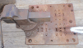 Prentiss Bulldog Vise Mounted On A Heavy Thick Steel Plate - $210.00