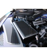 2015-2020 MUSTANG - FUSE BOX COVER BRUSHED STAINLESS W/CARBON FIBER TOP ... - £71.63 GBP
