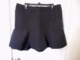 Women&#39;s Worthington Black Circle Jacquar Flounce Skirt Size 16   New - $22.24
