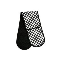 Premier Housewares Check Mate Double Oven Glove - Black/White  - $41.00