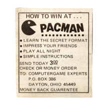 1982 How To Win At Pacman Advertisement Video Game Arcade Memorabilia DW... - $19.99