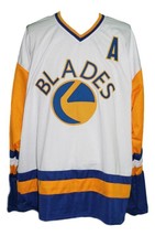 Saskatoon blades retro hockey jersey white kelly chase   1 thumb200