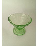 Vtg Green Uranium Vaseline Depression Glass Block Optic Dessert Sherbet ... - $185.31 MXN