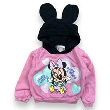 Vtg 1984 Disney Minnie &amp; Daisy Mouse Ears Hoodie Baby 24 Month Valentine Hearts - £27.68 GBP