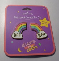 Best Friend Forever Enamel Pin Set New 2 Broches Pins Hallmark - $28.71