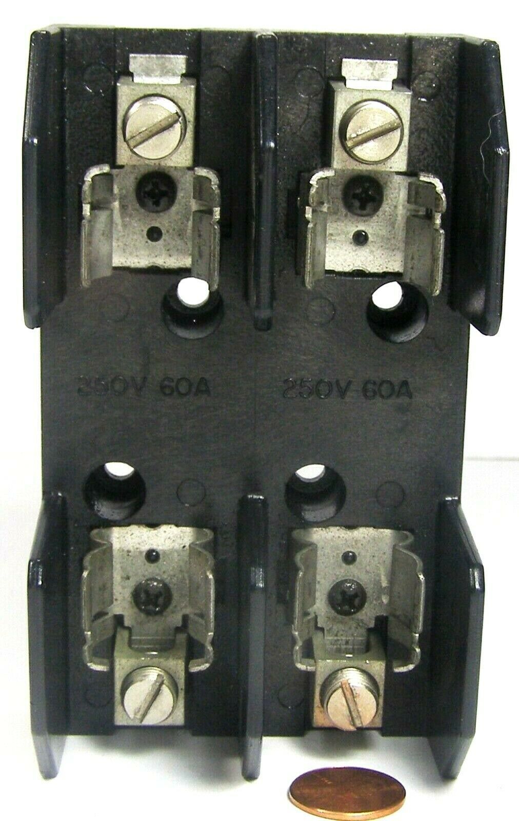 Unknown Brand Fuse Holder Block Approx.5x3x2&quot; 250v 60a 2-Fuse 98059   ZAD - $12.95