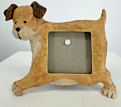 Dog Shaped Picture Frame Resin Puppy Photo Holder Holds Approx 3x3 Photo... - $13.85