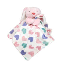 Carter&#39;s Baby Pink Bunny Rabbit Heart Security Blanket Stuffed Animal Plush Soft - £37.07 GBP