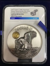 2019 Apollo 11 50th Anniversary Robbins Medal Restrike 50 Oz Silver NGC ... - $2,178.00