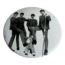 THE BEATLES PINBACK BUTTON JOHN PAUL GEORGE RINGO  3&quot; Pin Vintage For Hat - £52.15 GBP