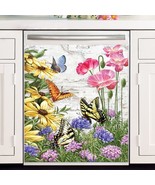 Dishwasher Cover Magnet Beautiful Butterfly Flower Garden Kitchen Home D... - $32.53 CAD