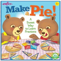 Eeboo Make a Pie Spining Game 5+ Best Toy Award A Sweet to Learn Fractions - $24.00