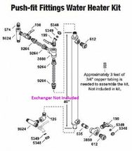 Central Boiler Push-fit Water Heater Fittings Kit   SIDE ARM NOT INCLUDE... - $212.58