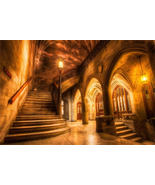 AOFOTO 8X6Ft Vintage Medieval Castle Interior Backdrop Retro Archway Col... - £29.78 GBP