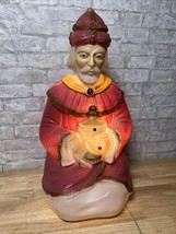 Vintage Large Wise Man Nativity 25&quot; Plastic Blow Mold  Christmas Figure Poloron - £67.36 GBP