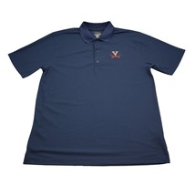 Virginia Cavaliers Polo Shirt Men L Blue Greg Norman Play Dry Basketball College - $18.69