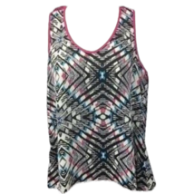 Xhilaration Womens Tank Top Multicolor Geometric Sleeveless Scoop Neck C... - £9.47 GBP