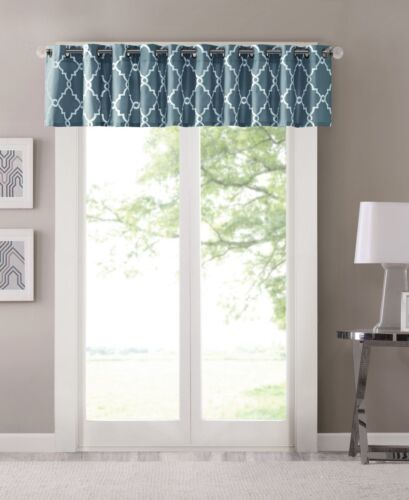 Madison Park Saratoga 50 x 18 Inches Window Valance Size 50 X 18 Color Blue - $22.99