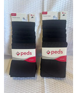 Lot of 2 - Peds Trouser Socks Size 5-10 Solid Black and Pattern - NEW IN... - $13.85