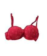 32C Victoria&#39;s Secret Dream Angels Lined Demi Bra ~ Red ~ Adjustable Straps - $22.49