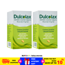 2 X DULCOLAX Tablets (Bisacodyl 5mg) 200&#39;s For Constipation Relief FREE ... - £33.89 GBP