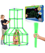 Fun Forts Glow Fort Building Kit for Kids - 81 Pack Glow in the Dark STE... - $44.36