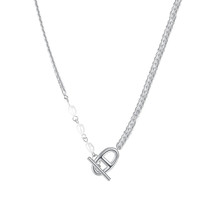 Dongdaemun Design Sense Ot Buckle Titanium Steel Necklace Women&#39;s Light Luxury S - £9.76 GBP