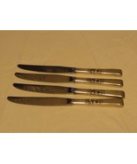 butter serving knives 4 piece stainless set used - £12.14 GBP