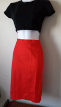 Mario Serrani Womens Skirt Sz 8 Red Pencil Straight Skirt - £11.65 GBP