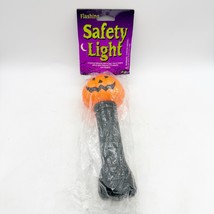 Vintage Fun World Halloween Plastic Pumpkin Flashing Safety Light New Ol... - $14.99