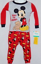 Mickey Mouse Pajamas Size 9 12 18 Months NEW Disney Sleep Outfit Baby Bo... - £14.05 GBP