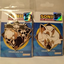 Sonic The Hedgehog Rouge The Bat &amp; Doctor Eggman Enamel Pins Set Bundle ... - £21.39 GBP