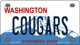 Cougars Washington Novelty Mini Metal License Plate Tag - £11.94 GBP