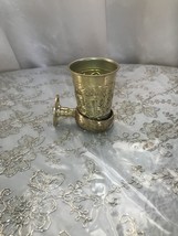 Handmade brass engraved mug for drinks, milk and cocktails - $468.67 MXN