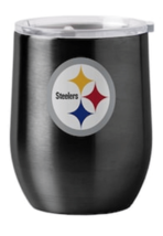 Pittsburgh Steelers Travel Tumbler 16oz Stainless Steel Curved - $66.49