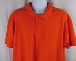 Men&#39;s Dickies Polo shirt orange 2XL pique cotton poly blend knit - $9.89