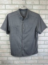 Kuhl Active Shirt Mens Large Gray Short Sleeve Button Up Hiking Outdoor - $22.77