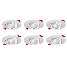 6-Pack 3 Inches Gimbal Led Ultra Slim Recessed Lights, 6W, 400 Lumens, 5... - £128.60 GBP