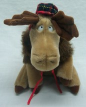 Vintage Carousel Moose W/ Hat 7&quot; Plush Stuffed Animal Toy 1983 - £15.69 GBP