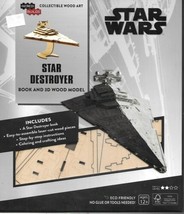 Star Wars Star Destroyer 3D Laser Cut Wood Model Kit and Book NEW SEALED - £12.83 GBP