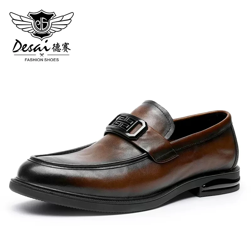 Top Quality  Shoes For Men Casual Easy Wear Male Loafers Men Genuine Lea... - £113.26 GBP