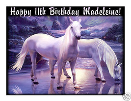 Mystical horses edible cake image frosting sheet party cake decoration - £8.00 GBP