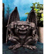 Mountain Ram Horned Demon Winged Gargoyle Bellowing Wild Statue 6&quot; T - $1,218.33 MXN