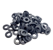 3/8&quot; ID Rubber Flat Washers 3/4&quot; OD Spacers 1 /8&quot; Thick OIL Resistant Ga... - £8.06 GBP+
