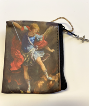 Saint Michael the Archangel Rosary Small 3.25&quot; Pouch, New #AB-027-4 - $6.97 CAD