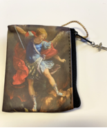 Saint Michael the Archangel Rosary Small 3.25&quot; Pouch, New #AB-027-4 - $6.97 CAD