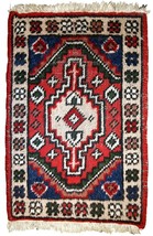 Handmade vintage Oriental rug 1.3&#39; x 1.9&#39; (40cm x 59cm) 1970s - 1C613 - $5,535.19 MXN